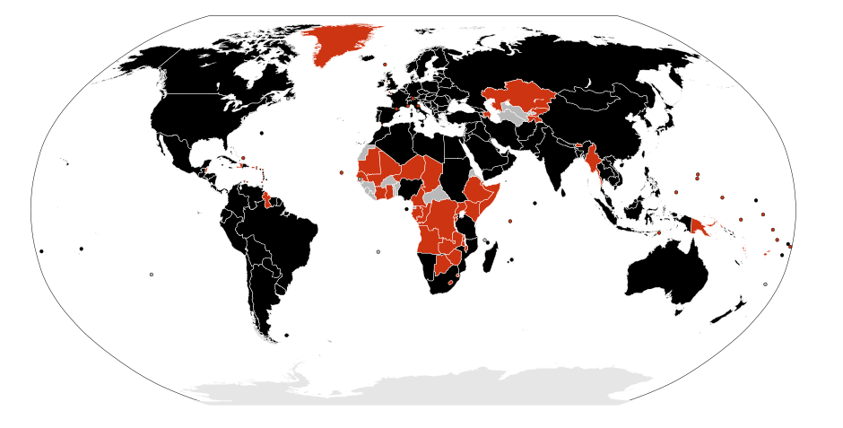 H1N1 in the world by case type