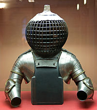 HJRK B 75, A 79 - Piston tournament helmet, 1480-85, and arms, 1486.jpg