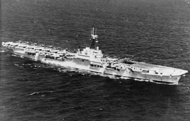 HMS Glory during her 1951 deployment to the Korean War