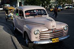 Vintage car colective taxi. Havana (La Habana), Cuba