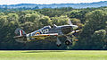 Eine Hawker Hurrican MK2B beim Start auf dem Oldtimerfliegertreffen 2013, Flugfeld Hahnweide