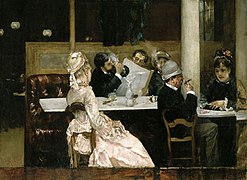 Henri Gervex: Café Scene in Paris, 1877