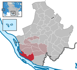 Elhelyezkedése Schleswig-Holstein térképén