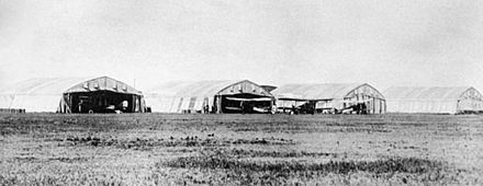 Hangars at the High River Air Station in 1922