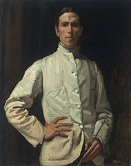 Self-portrait in white jacket