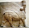 Human-headed winged bull Khorsabad profile - Louvre 01a.jpg