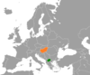 Location map for Hungary and North Macedonia.