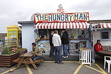 The Hungry Man in the harbour of Rozel (Jersey). Hungry Man in Hafen von Rozel (Jersey).JPG