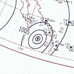 Analyse de surface de l'ouragan douze le 21 octobre 1957.jpg
