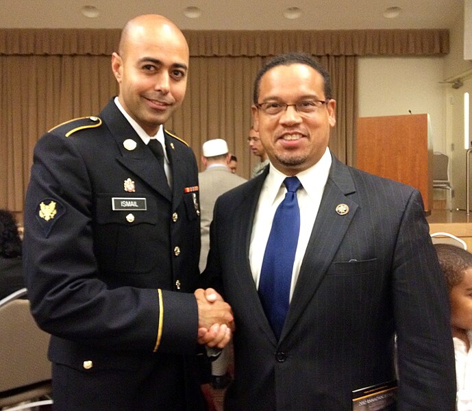 File:I took this picture of Fareed Sait with Congressman Keith Ellison at the Pentagon Iftar at the The Pentagon Library and Conference Center, Arlington, VA.jpg