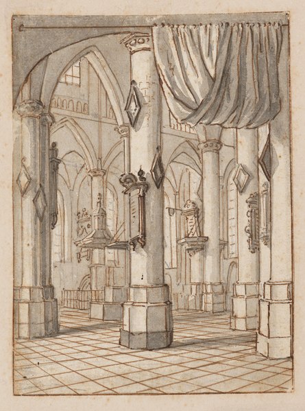 File:Interior of the Oude Kerk at Delft PK-T-AW-167, PK-T-AW-2070.tiff