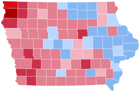 Iowa Presidential Election Results 2000.svg