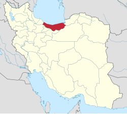 Mazandaran Province okulunun İran'daki konumu