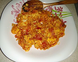 Iranian omelette with tomato