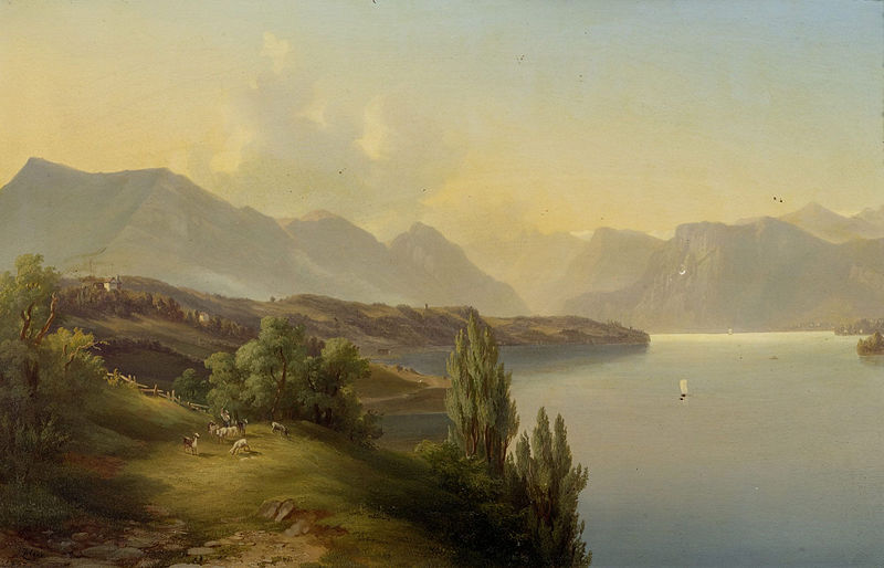 File:Jakob Josef Zelger Vierwaldstättersee mit Figuren im Vordergrund 1847.jpg