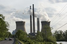 Pleasants Power Plant with its two cooling towers shown here in 2015. Jar-shaped cooling towers and smokestacks at a chemical plant along the Ohio River, near Belmont in Pleasants County, West Virginia. The cooling towers are often mistaken for similarly shaped ones LCCN2015632151.tif