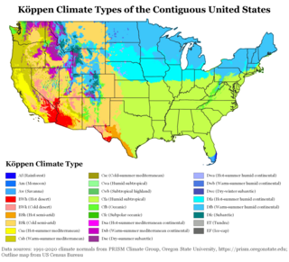 Climate of the United States Varies due to changes in latitude, and a range of geographic features