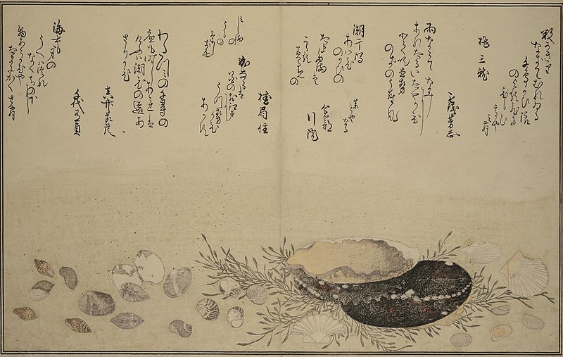 ファイル:KITAGAWAUtamaro Sea shells & short poems book.jpg