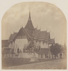 KITLV 4952 - Isidore van Kinsbergen - Crown Hall in the Palace (Dusit Maha Prasat) of the first king of Siam in Bangkok - 1862-02.tif