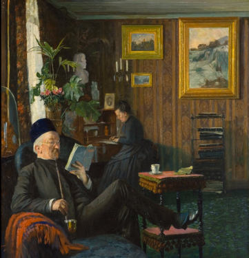 Stueinteriør hos Dr, Dedichen, 1887