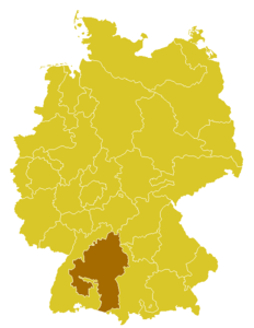 Karte Diezese Rottenburg-Stuagart
