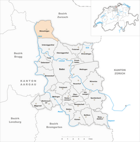 Map of Würenlingen