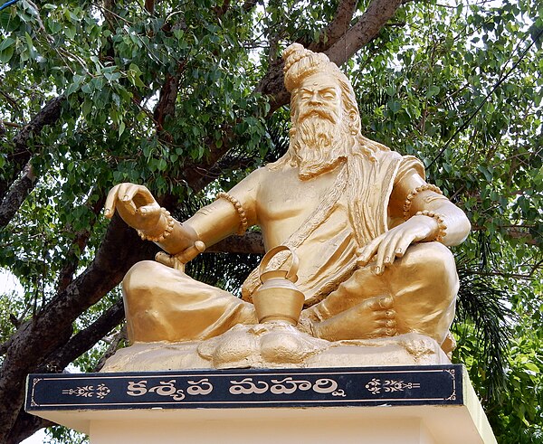 Statue of Kashyapa in Andhra Pradesh, India
