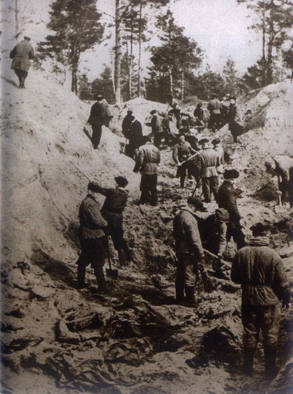 Exhumation of the Katyń forest massacre victims, murdered in 1940 by order of Soviet authorities