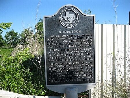 Kendleton TX Historic Marker.JPG