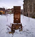 * Nomination Khatchkar in Shirak province Gyumri, Armenia --Armenak Margarian 20:22, 10 February 2018 (UTC) * Promotion  CommentI´m not sure, tending more to decline. What kind of sharpness and WB you use? Nice setup and good composition, but imho to much purpble or magenta for this light at the snow (looks like morning or late pm). Sharpness right looks overdosed (Looks like Gimp, but it´s PS) maybee it´s coming from the cellphone Sensor)--Hans-Jürgen Neubert 06:32, 11 February 2018 (UTC) Done White balance correction, thank you Hans-Jürgen Neubert--Armenak Margarian 18:06, 11 February 2018 (UTC)Weak Pro- For me it´s good enough, but I love stones and I still don´t like the right background...Normally something for discussion --Hans-Jürgen Neubert 04:12, 15 February 2018 (UTC)