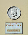 Klášterec nad Ohří, Karel Venier plaque 01