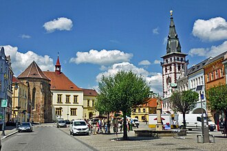 Nutřkowne město z Marijinej cyrkwju