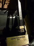 Kramer Gene Simmons Signature Axe Bass, Marshall - The Vault - Rock Memorabilia Museum, Hard Rock Cafe London (2022-03-27 02.11.28 by Marcus Grbac).jpg