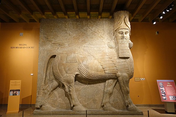 A Lamassu from the Assyrian city of Dur-Sharrukin (Oriental Institute (Chicago))
