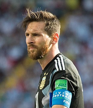 Option 2 (Messi with Argentina at the 2018 FIFA World Cup)