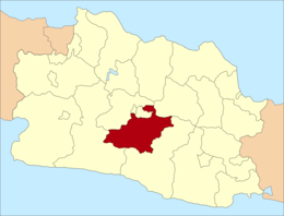 Régence de Bandung - Carte