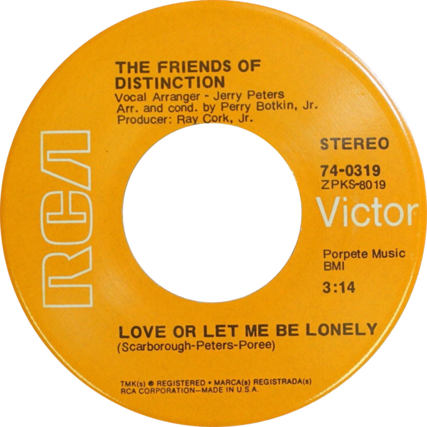 File:Love or Let Me Be Lonely by Friends of Distinction US single side-A.webp