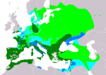 Lullula arborea – Verbreitung