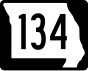 Route 134 marker