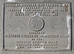 Historic Cultural Monument plaque