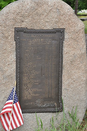 Descriptive plaque at the historic Bell Rock Cemetery