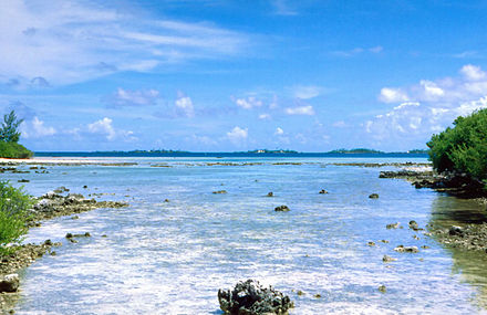 View over the Manihi lagoon.