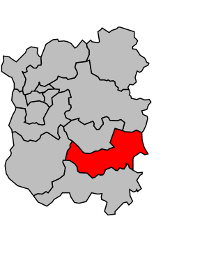 Kanton na mapě arrondissementu Nevers