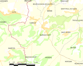 Poziția localității Blérancourt