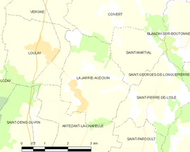 Mapa obce La Jarrie-Audouin