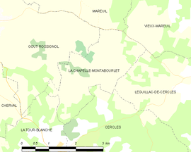 Mapa obce La Chapelle-Montabourlet