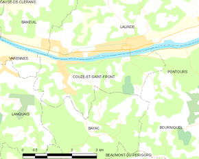 Poziția localității Couze-et-Saint-Front