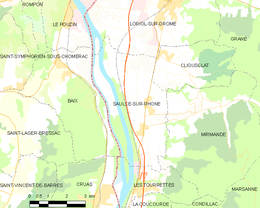 Saulce-sur-Rhône – Mappa