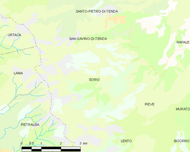 Mapa obce Sorio