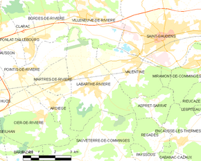 Poziția localității Labarthe-Rivière